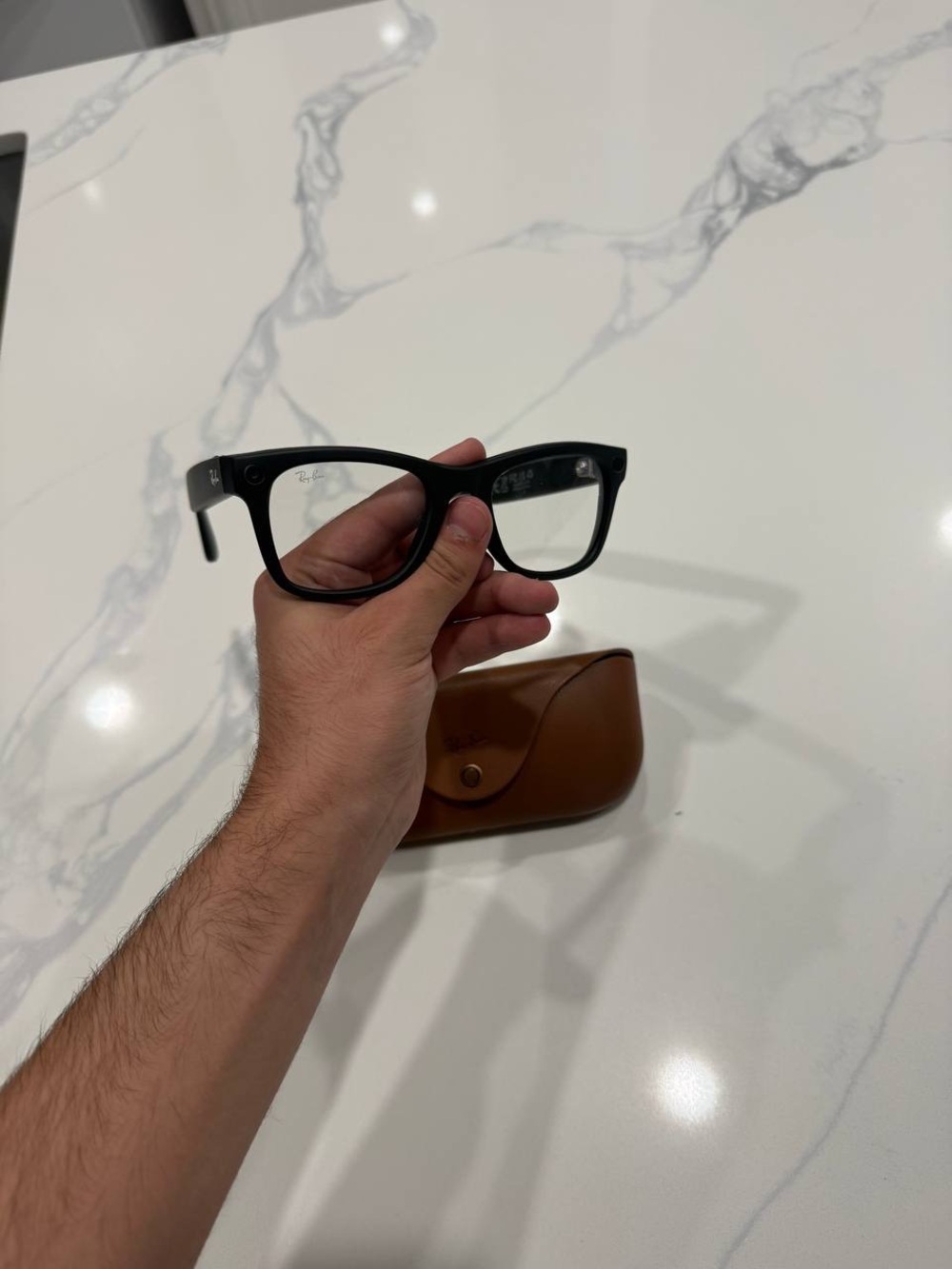 Ray-Ban Black Rectangular Wayfarer-Style Glasses